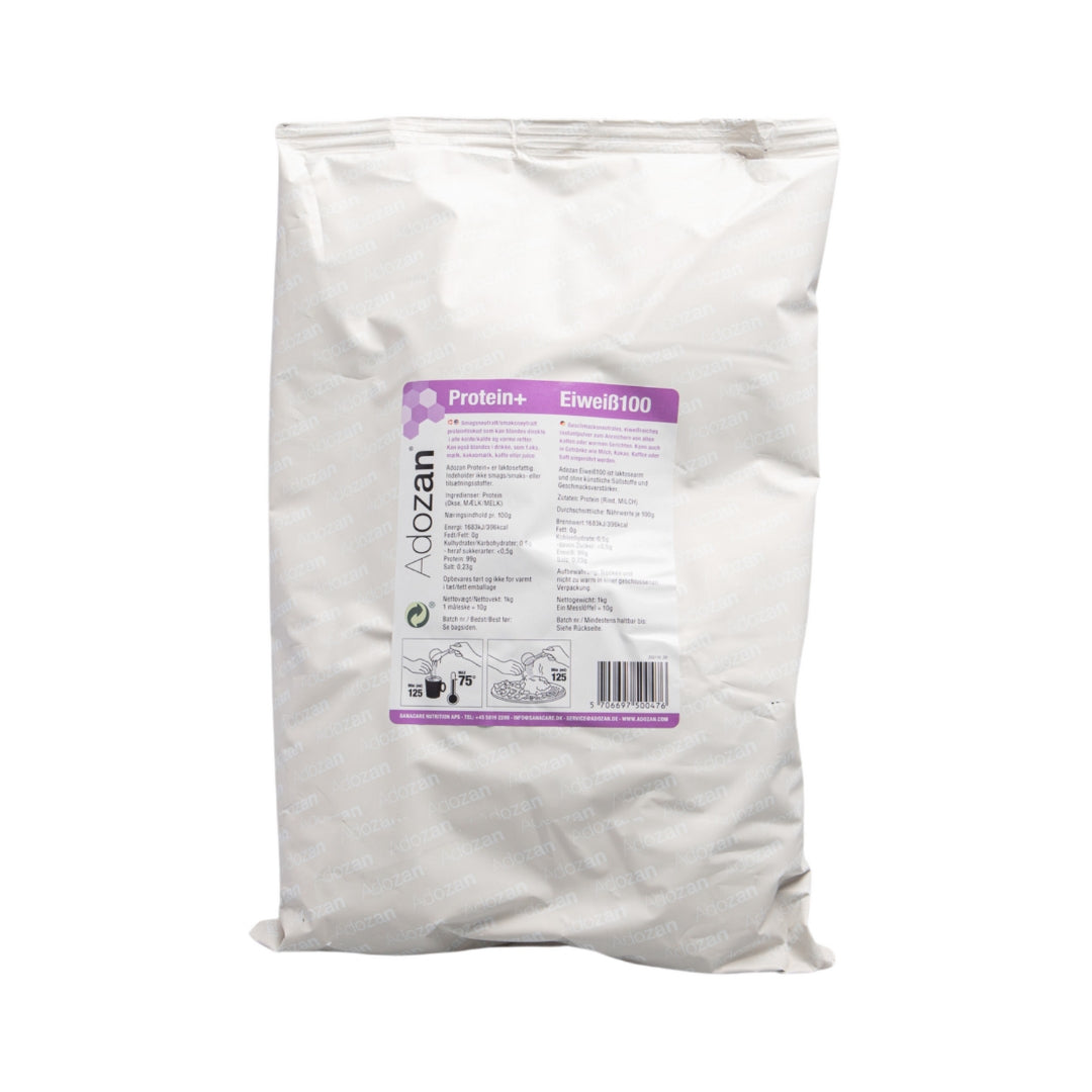 Pudră Proteică Adozan Protein+ Fără Aromă (99% Proteină Pură) - Pungă 1 kg