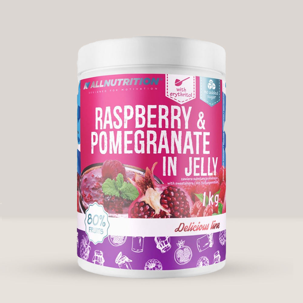 Gem artizanal zmeură & rodie, fără zahăr. Dulceață pură, start vibrant pentru o zi elegantă.