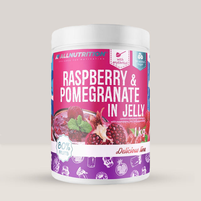 Gem artizanal zmeură & rodie, fără zahăr. Dulceață pură, start vibrant pentru o zi elegantă.