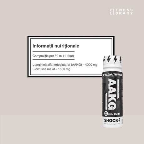 AAKG Shock Shot: Energie explozivă, pompă musculară intensă, performanță amplificată. Antrenament de excepție!