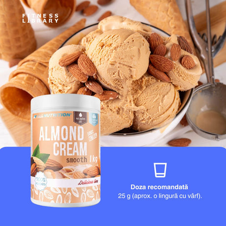 Unt de migdale ALLNUTRITION: Energie pură pentru o viață la maximum.