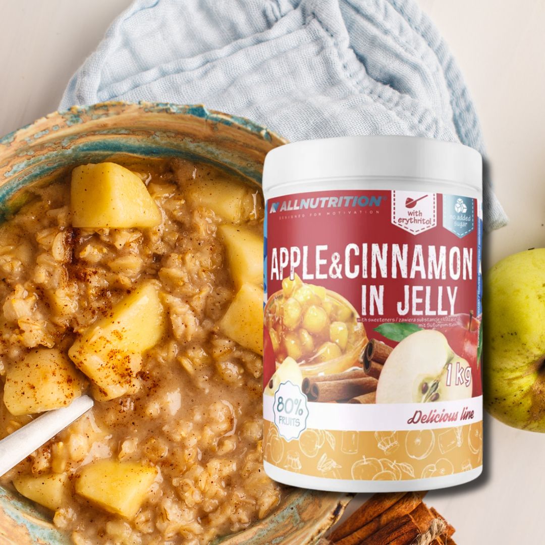 Gem ALLNUTRITION: Gust autentic de mere și scorțișoară, fără zahăr adăugat. Savurează natura!