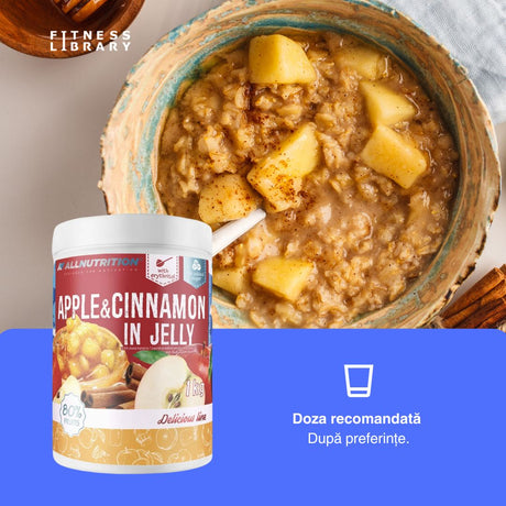 Gem mere-scorțișoară (80% fructe), fără zahăr adăugat. Răsfăț natural! ALLNUTRITION.