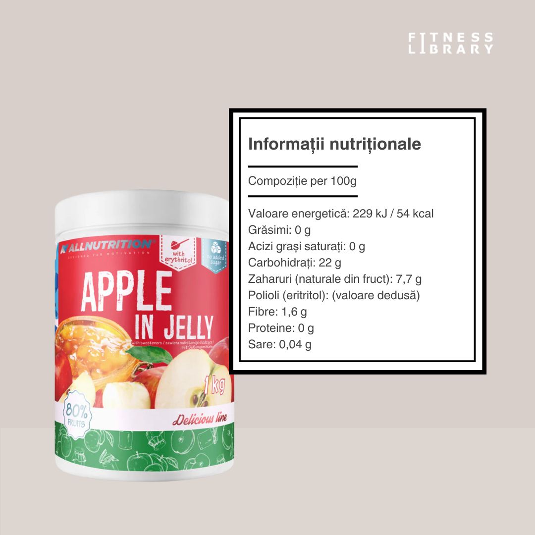 Gem de mere natural. Savurează dulceața pură, fără regrete.