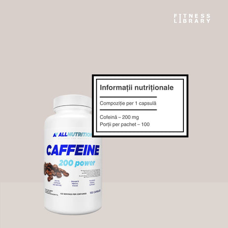 Energie vibrantă și claritate mentală cu cofeina anhidră ALLNUTRITION. Performanță supremă, zilnic.