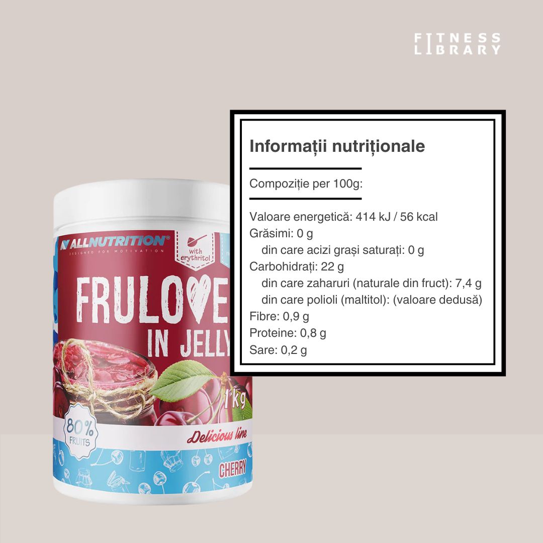 Gem de cireșe 80% fructe, fără zahăr adăugat. Savoare intensă, răsfăț fără regrete.