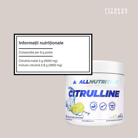 Citrulina Malat ALLNUTRITION: Rezistență musculară amplificată, recuperare rapidă. Performanțe de vârf!