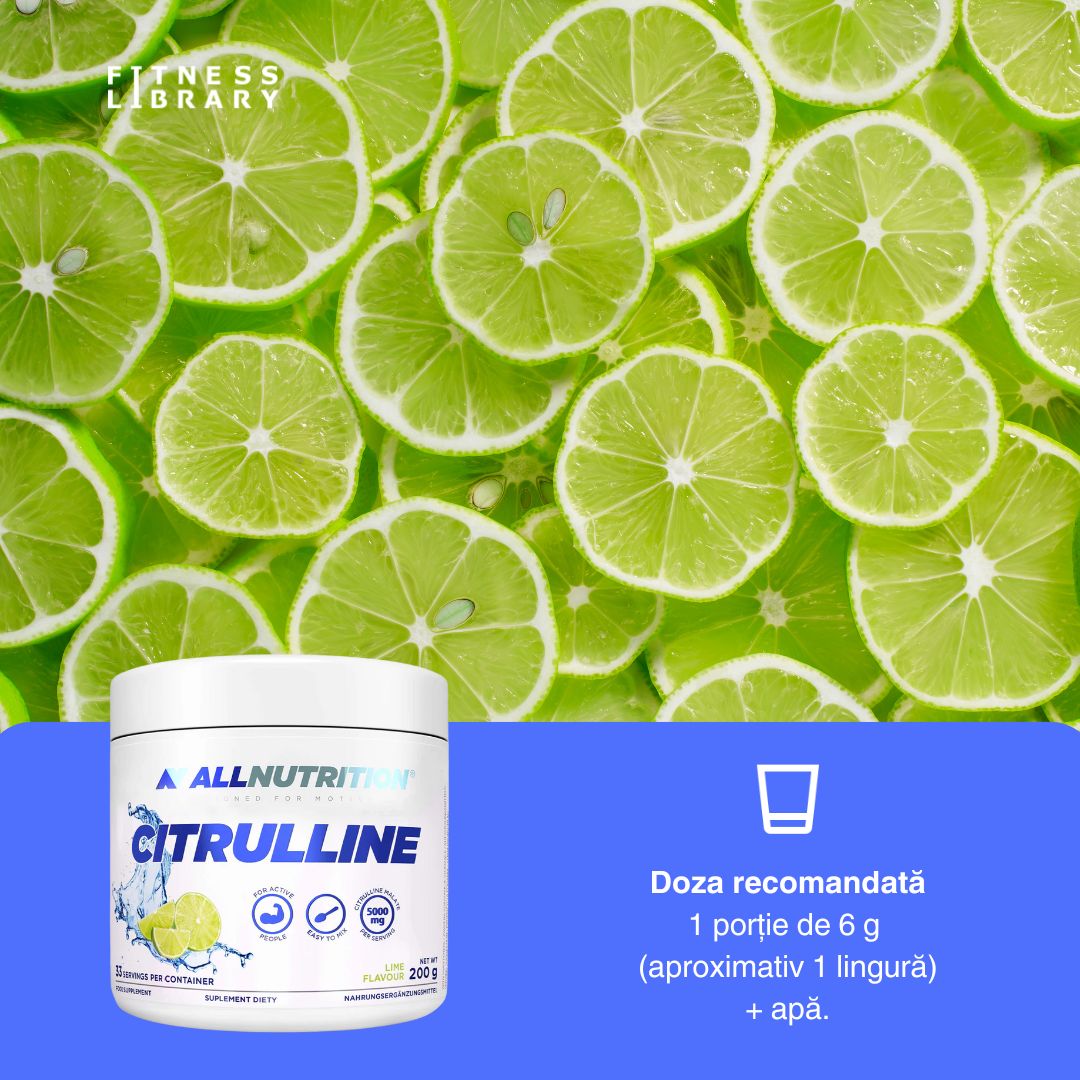 Citrulina Malat ALLNUTRITION: Energie pură, performanță maximă, regenerare musculară rapidă.