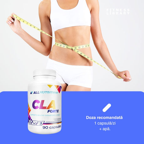 Siluetă visată? CLA Forte de la AllNutrition optimizează compoziția corporală și revitalizează metabolismul. Energie și încredere redescoperite.