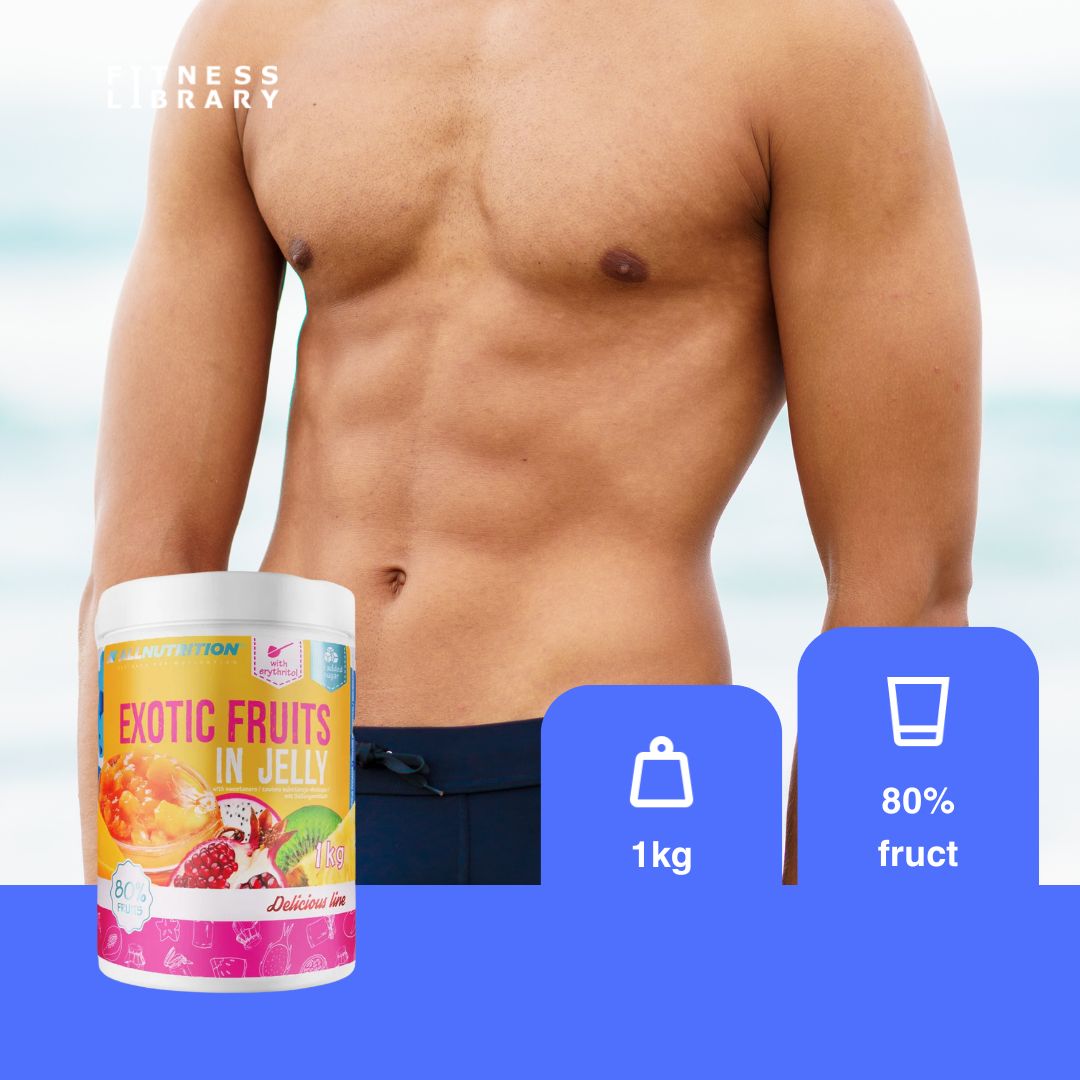 Gem exotic ALLNUTRITION, 80% fructe, fără zahăr adăugat. Explozie de arome exotice, desfătare fără compromisuri.