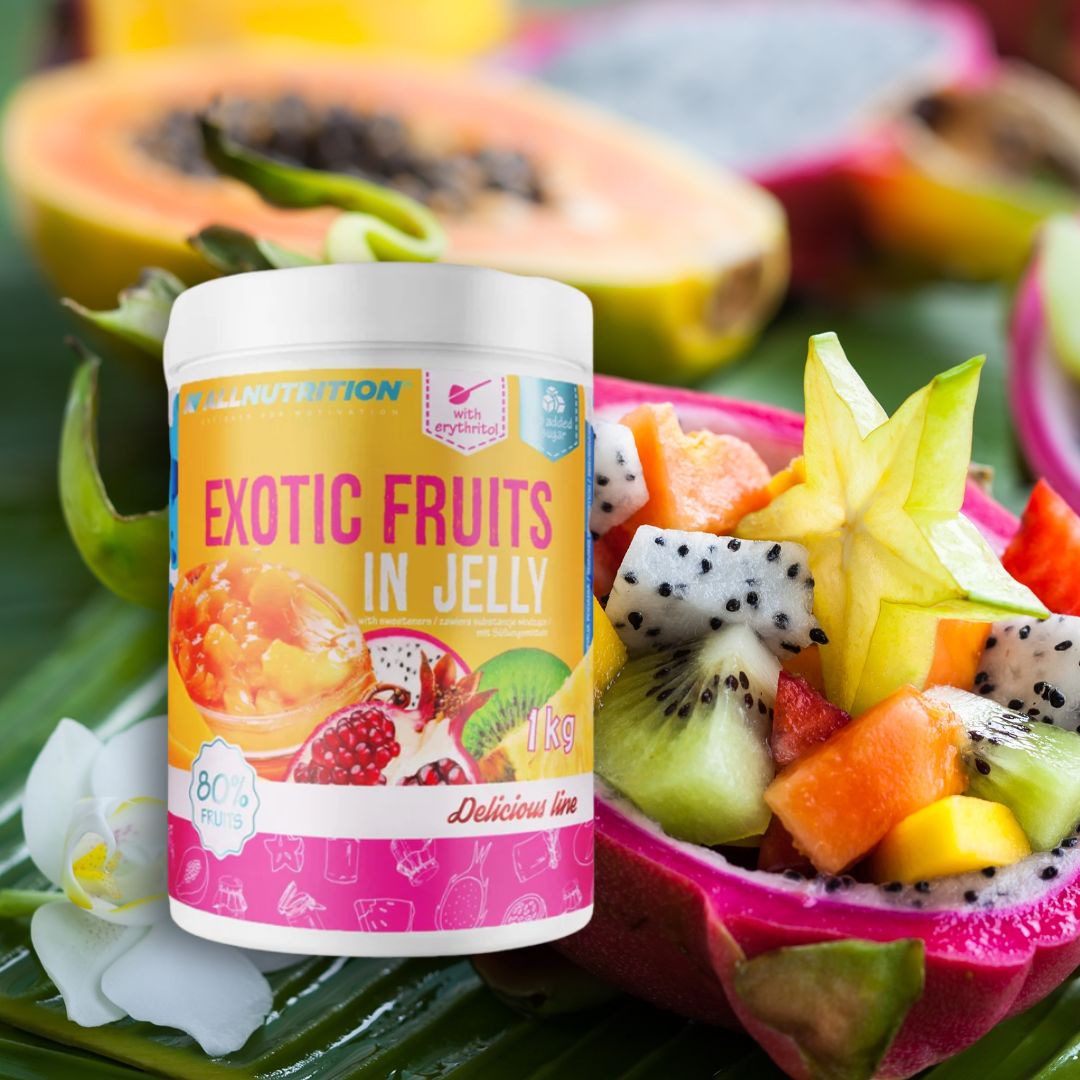 Gem exotic ALLNUTRITION, 80% fructe, fără zahăr adăugat. Răsfăț tropical guilt-free!