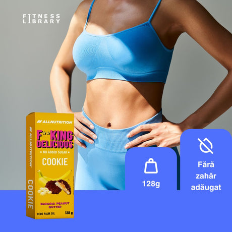Biscuiți FitKing Delicious: Banane, unt de arahide, alune și ciocolată. Gust divin, fără remușcări!