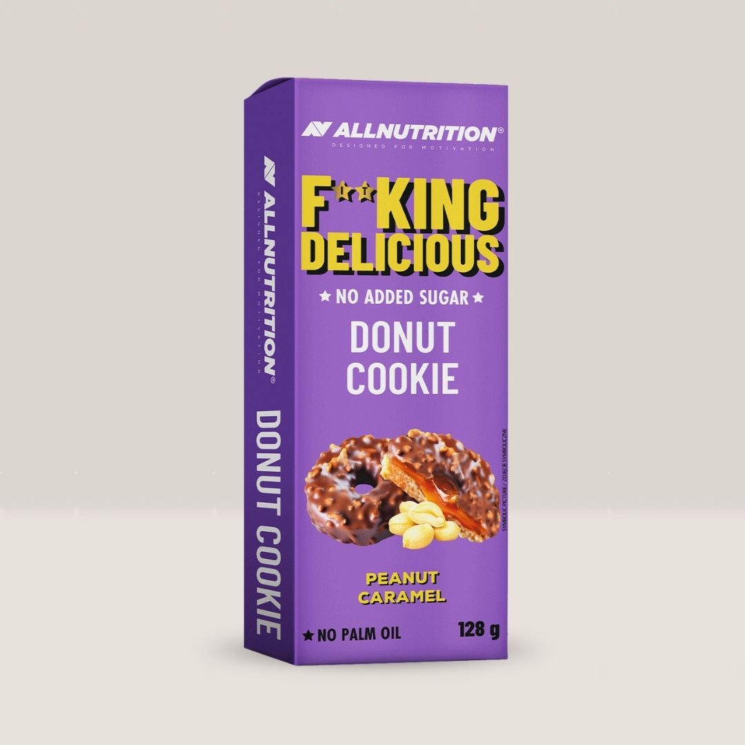 Donut proteic arahide-caramel, fără zahăr adăugat. Răsfăț fără remușcări!