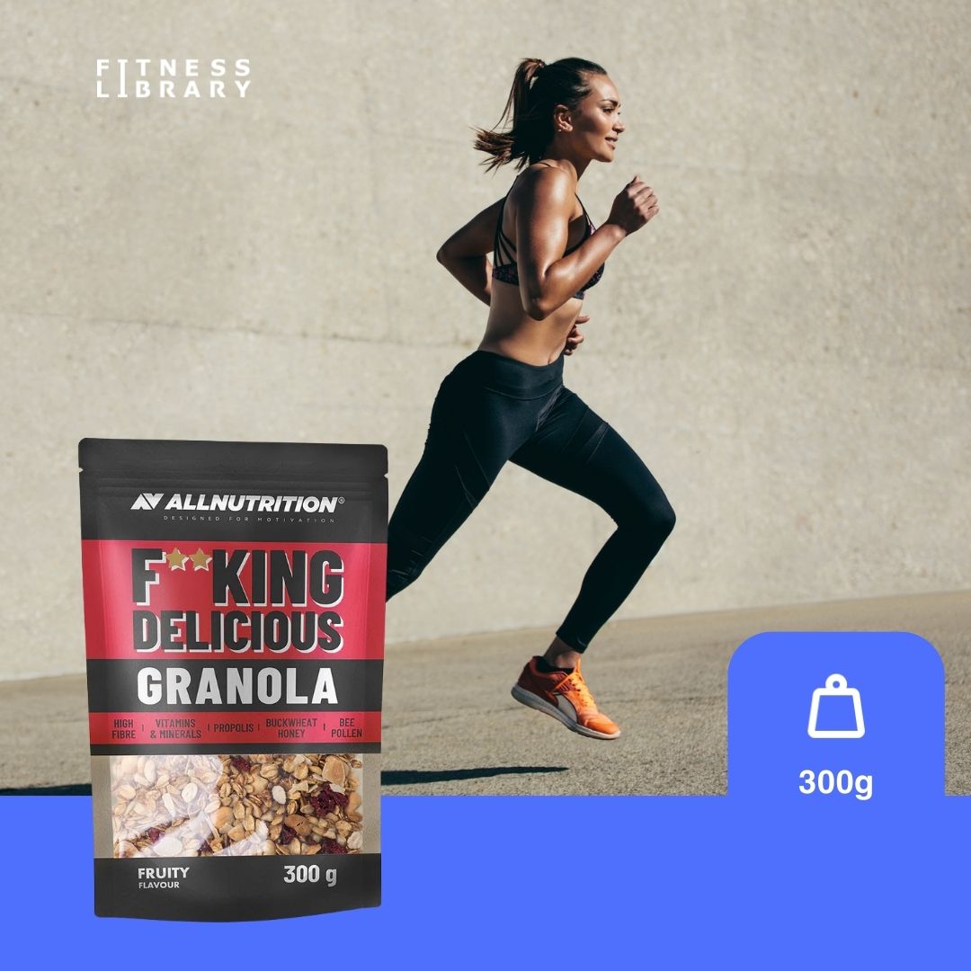 Energie pură pentru o zi radiantă. Granola ALLNUTRITION cu fructe și superalimente - vitalitate și gust desăvârșit.