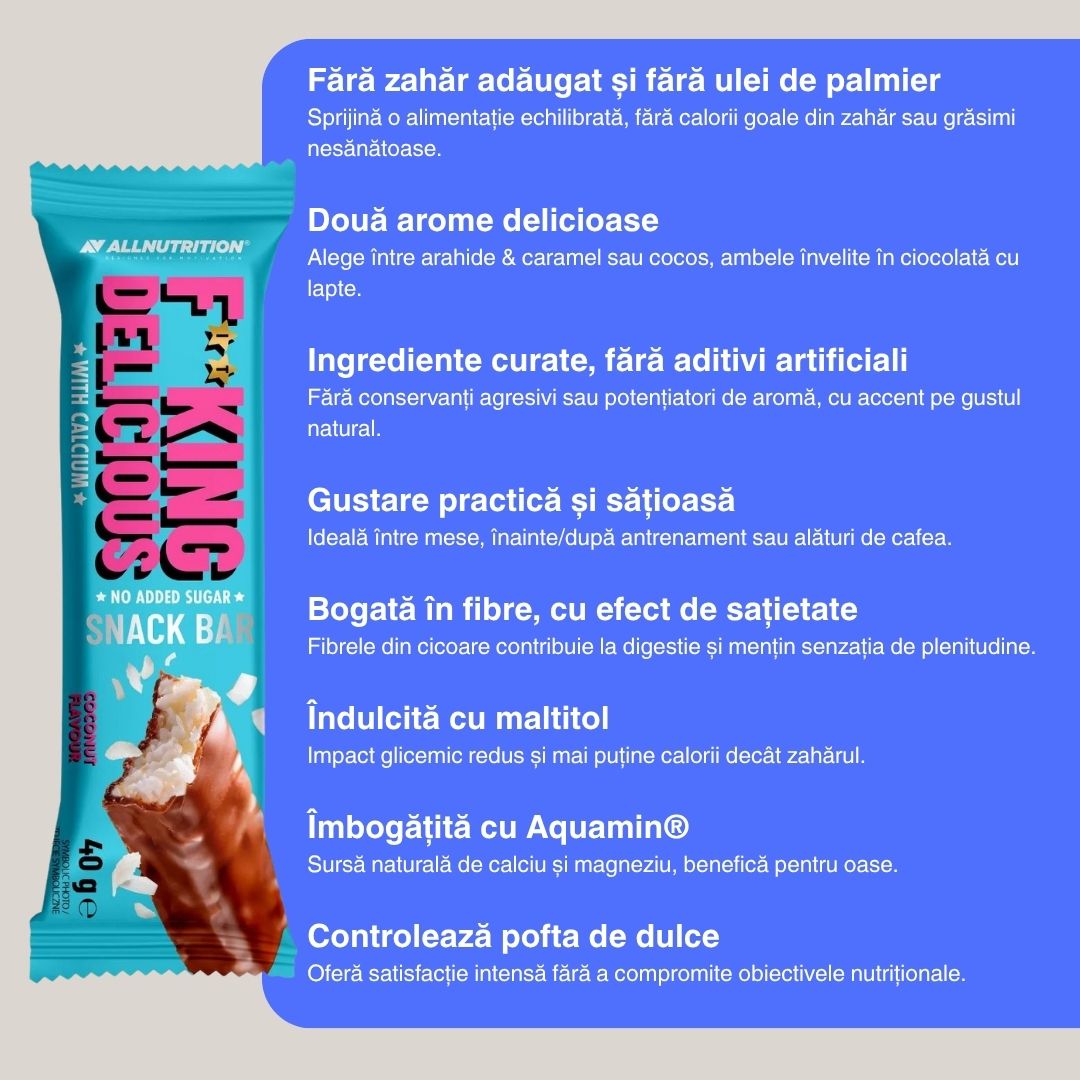 Energie și plăcere. Fitking Delicious Snack Bar: echilibrul perfect pentru vitalitate.