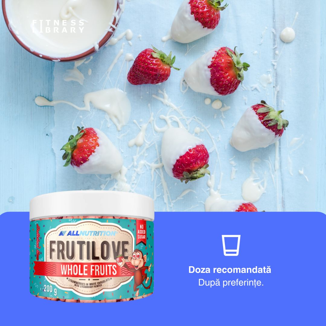 Căpșuni liofilizate în ciocolată albă premium. Indulgență pură pentru un stil de viață echilibrat.