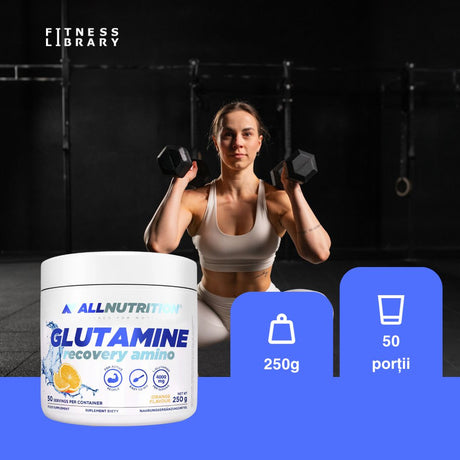 Performanță maximă cu Glutamina Recovery Amino de la ALLNUTRITION. Revitalizează-te după fiecare antrenament.