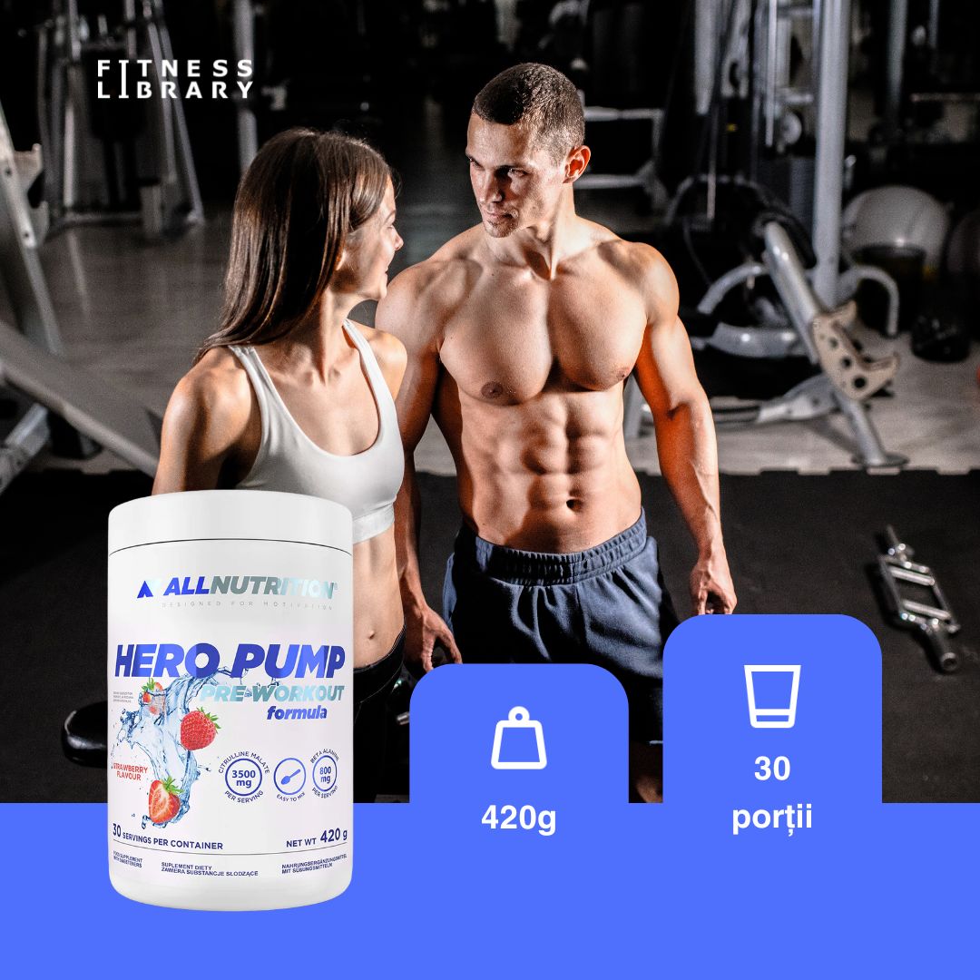 Performanță amplificată, fără stimulanți. Antrenament intens. HERO PUMP.