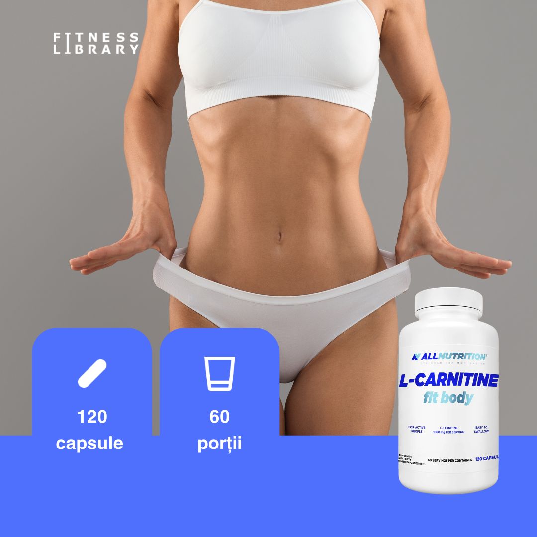 Siluetă definită cu L-Carnitina FIT BODY de la ALLNUTRITION. Energie maximă, performanță pură.