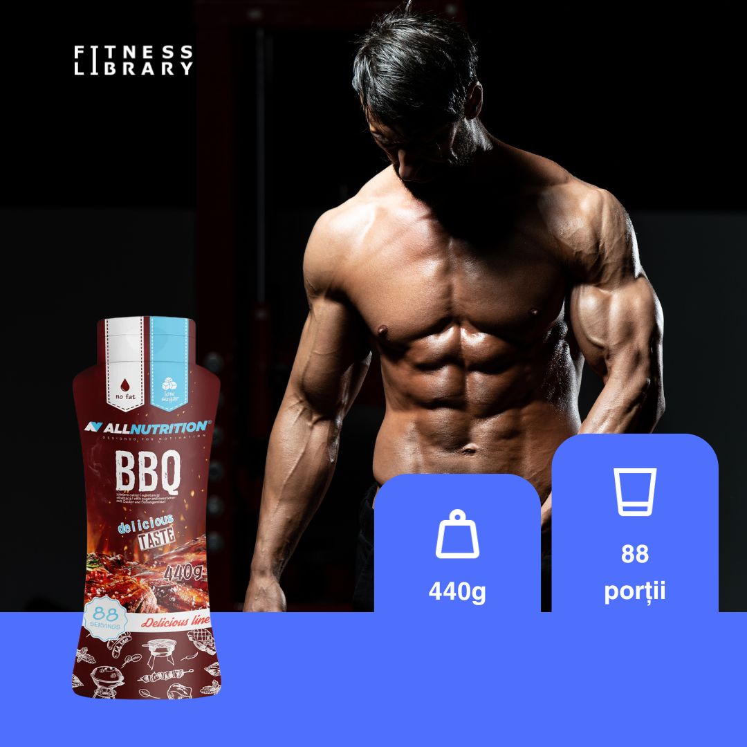 Sos BBQ delicios, fără calorii. ALLNUTRITION: Gust savuros, siluetă perfectă.