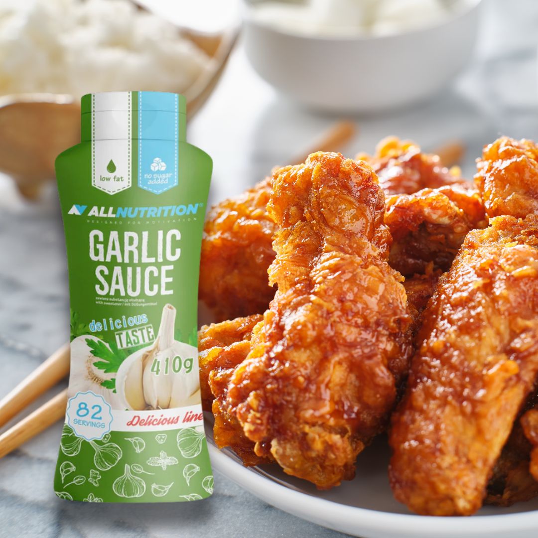 Savoare pură de usturoi, fără calorii. ALLNUTRITION Low Calorie Garlic Sauce: Mese gourmet, stil de viață echilibrat.