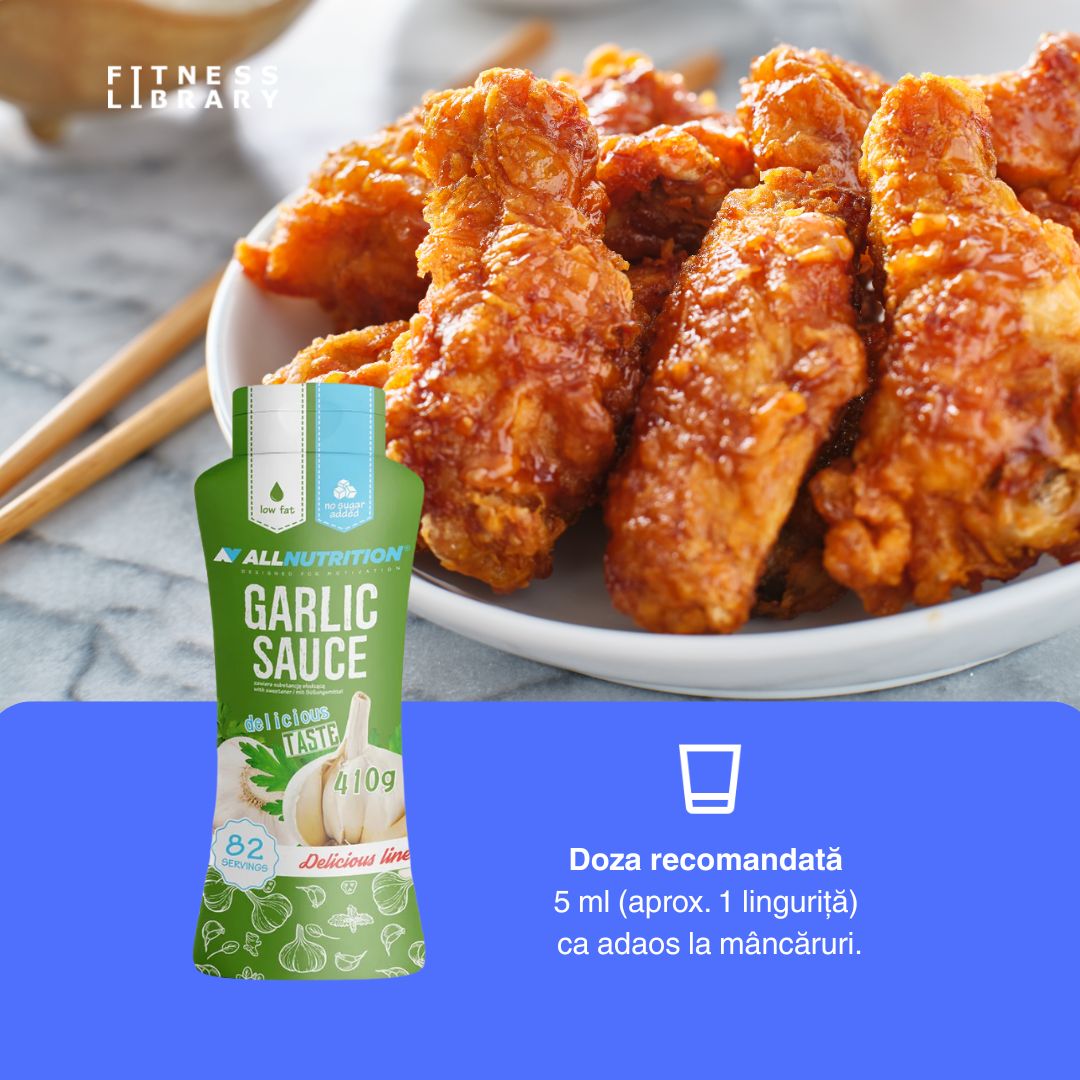 Gust intens de usturoi, fără calorii. ALLNUTRITION Low Calorie: savoare gourmet, siluetă impecabilă.