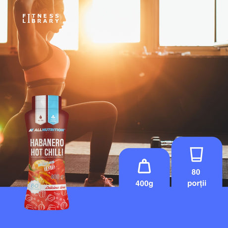 Savoare intensă de habanero, fără calorii. ALLNUTRITION Low Calorie Sauce - echilibru perfect.