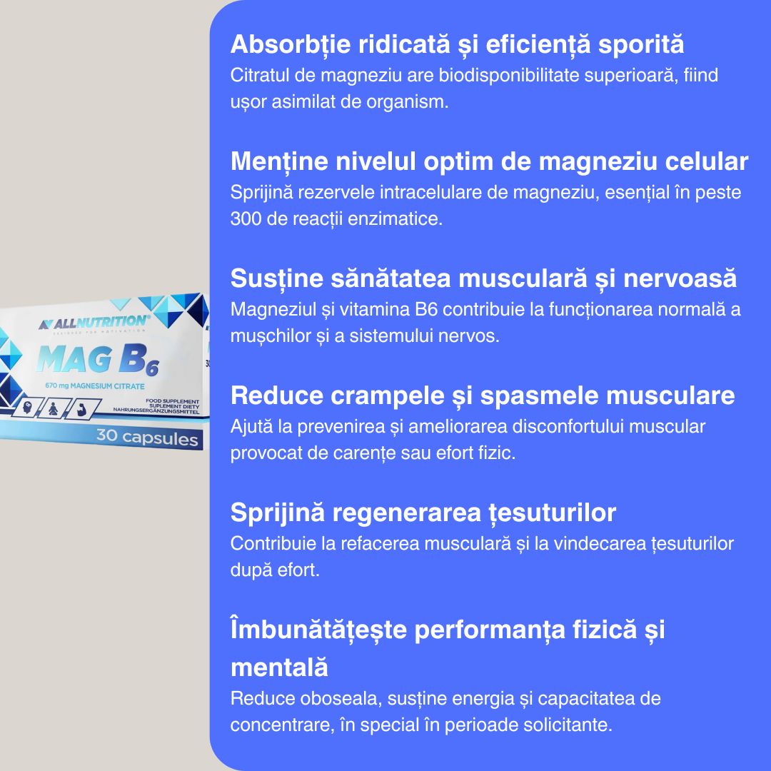 Magneziu și B6 pentru energie și bunăstare.
