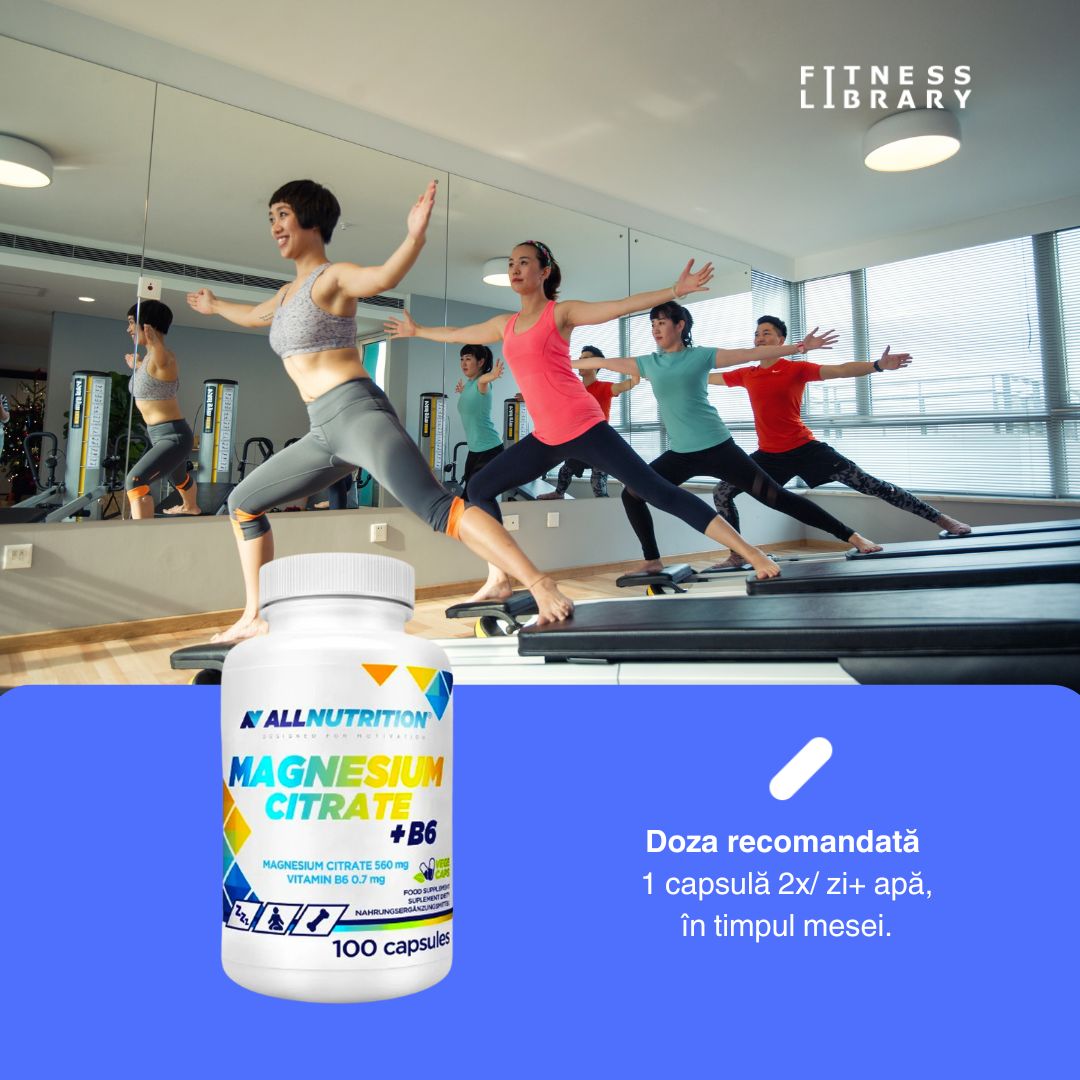 Magneziu Citrat + B6 ALLNUTRITION: Combate oboseala, amplifică energia, vitalitate naturală.