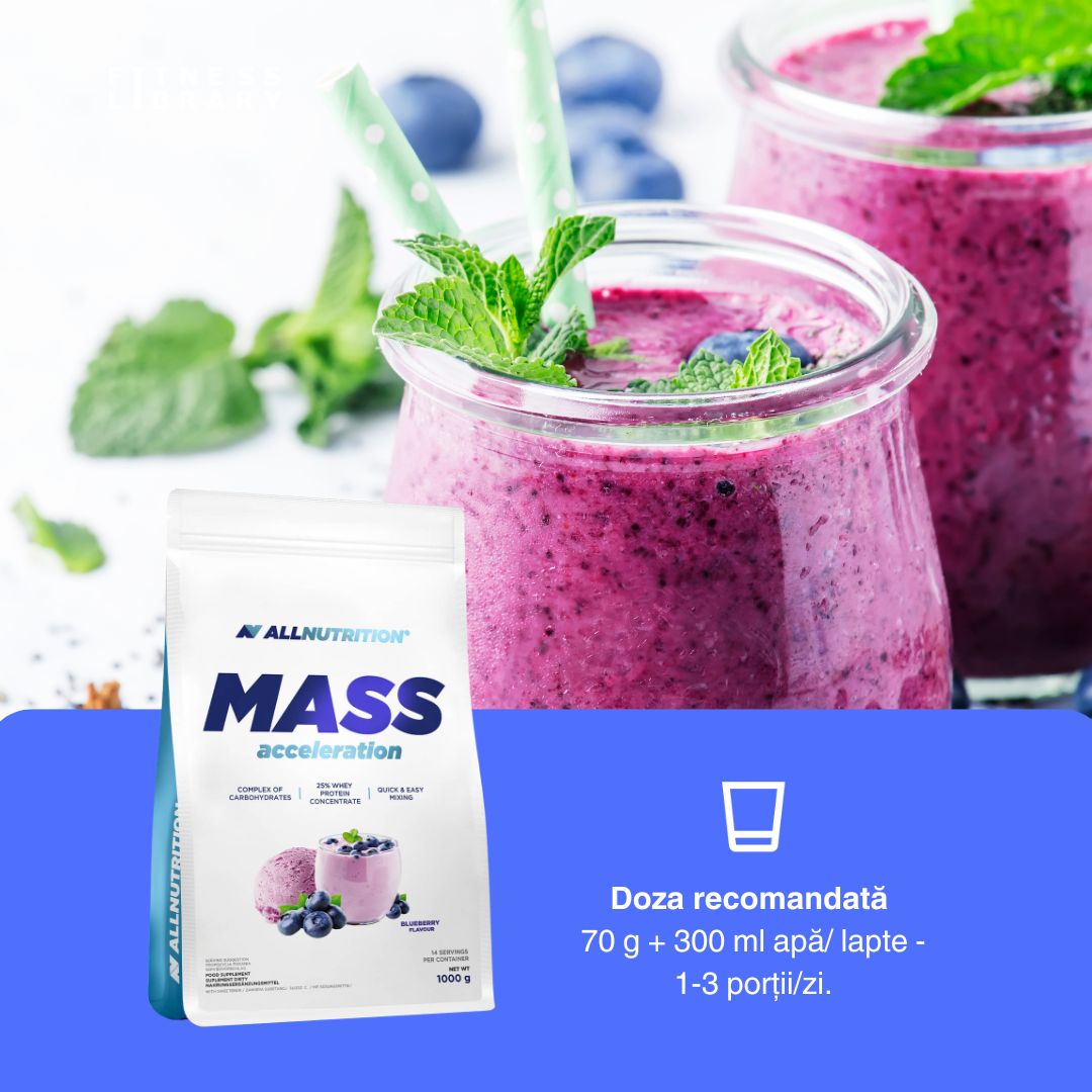 Gainer Mass Acceleration: Putere și masă musculară pentru un fizic impunător. AllNutrition.