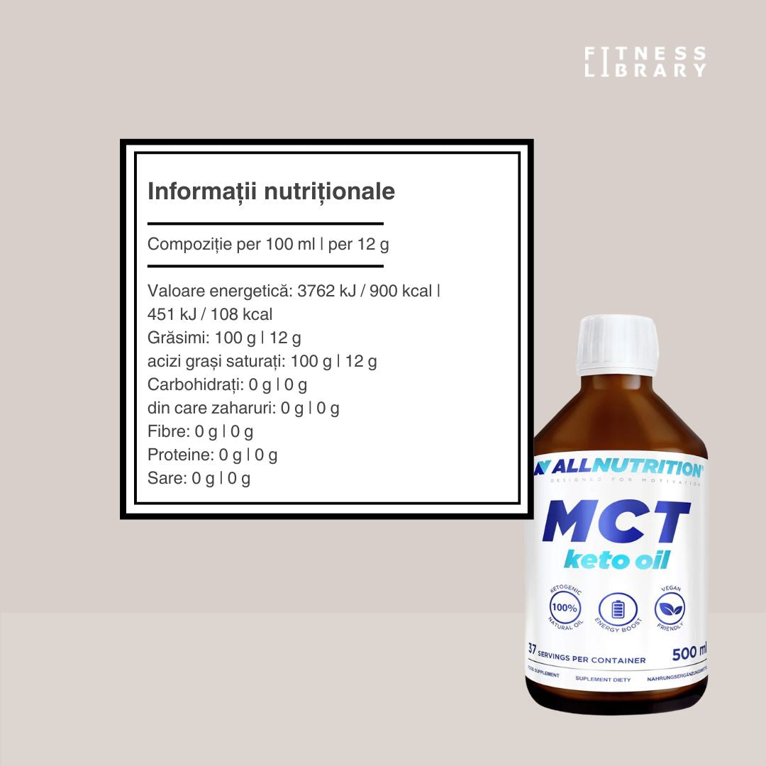 Energie pură și minte ageră cu Keto Oil ALLNUTRITION. Deblochează-ți potențialul!