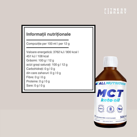 Energie pură și minte ageră cu Keto Oil ALLNUTRITION. Deblochează-ți potențialul!