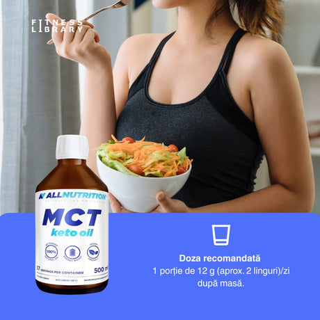 Energie pură și claritate mentală cu Keto Oil ALLNUTRITION.  Vitalitate autentică pentru minte și corp.