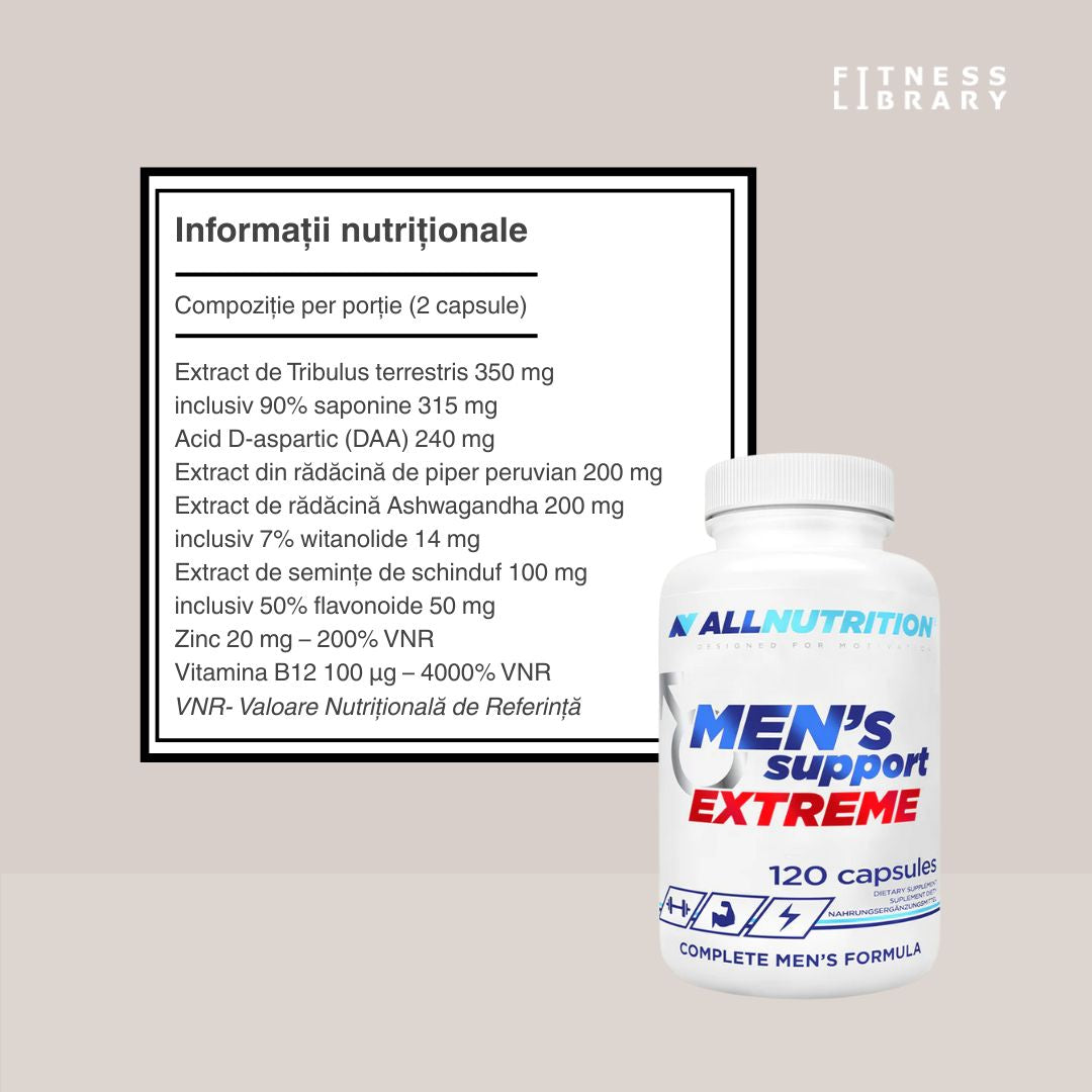 Men's Support Extreme: Vitalitate, energie, echilibru hormonal. Performanță maximă, zi de zi.