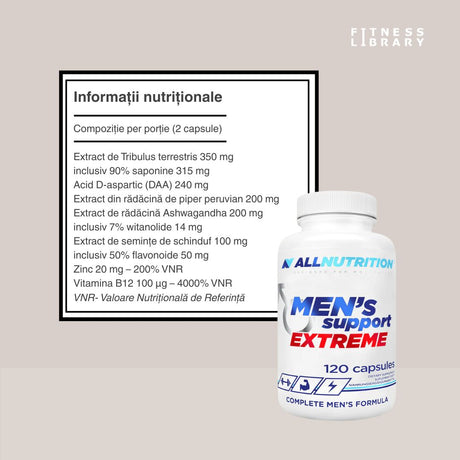 Men's Support Extreme: Vitalitate, energie, echilibru hormonal. Performanță maximă, zi de zi.