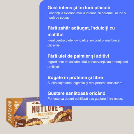 Fursecuri Nutlove: Gust intens caramel, alune și cocos. Răsfăț fără remușcări pentru o viață împlinită.