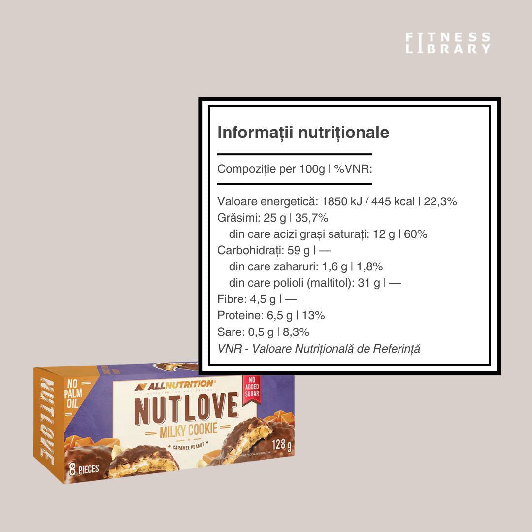 Răsfăț gourmet sănătos. Fursecuri Nutlove: caramel, alune, cocos. Hrănesc corp și suflet.