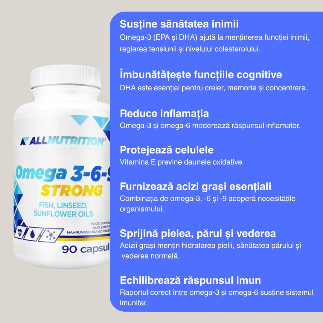 Omega 3-6-9 Strong Oils: Minte, corp și spirit hrănite pentru o vitalitate de durată.