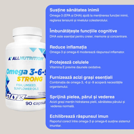 Omega 3-6-9 Strong Oils: Minte, corp și spirit hrănite pentru o vitalitate de durată.