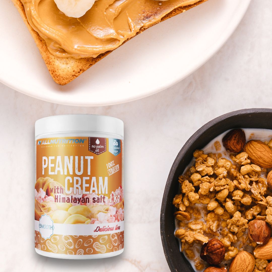 Energie susținută & mușchi puternici! Unt de arahide natural, fără zahăr adăugat, cu sare de Himalaya.