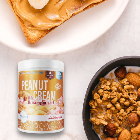 Energie susținută & mușchi puternici! Unt de arahide natural, fără zahăr adăugat, cu sare de Himalaya.