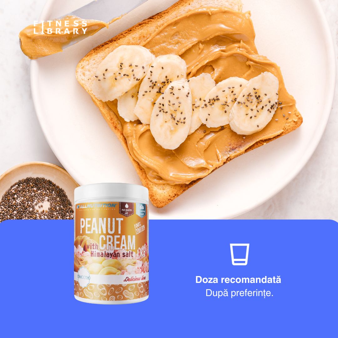 Energie susținută & mușchi puternici. Unt de arahide 100% natural, bogat în proteine și fără zahăr adăugat.