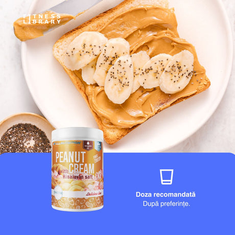 Energie susținută & mușchi puternici. Unt de arahide 100% natural, bogat în proteine și fără zahăr adăugat.