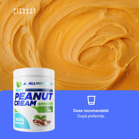 Unt de arahide ALLNUTRITION: Energie pură din arahide atent selecționate, pentru o stare de bine absolută. Gust autentic, vitalitate în fiecare lingură.