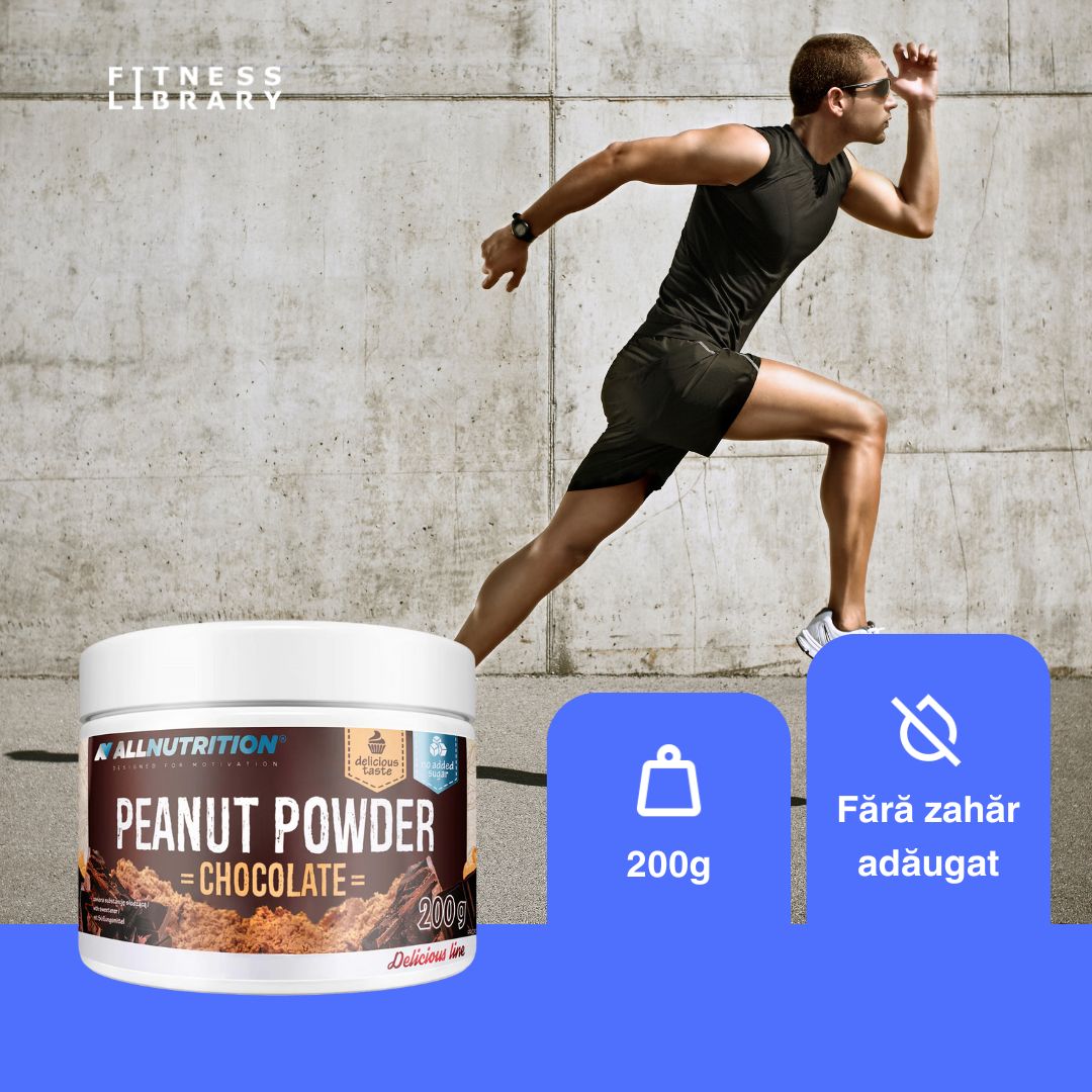 Proteine pure, gust delicat. ALLNUTRITION Peanut Powder: silueta sculptată, stare de bine.
