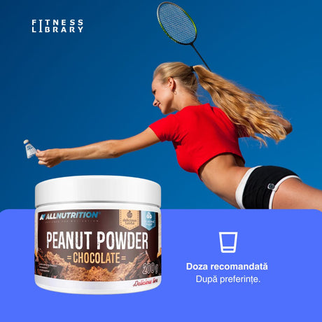 Pudră arahide degresată ALLNUTRITION. Gust intens, siluetă sculptată, energie pură.