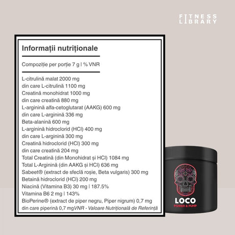 Energie pură, pompare intensă, fără stimulanți. Depășește-ți limitele cu LOCO Power & Pump.