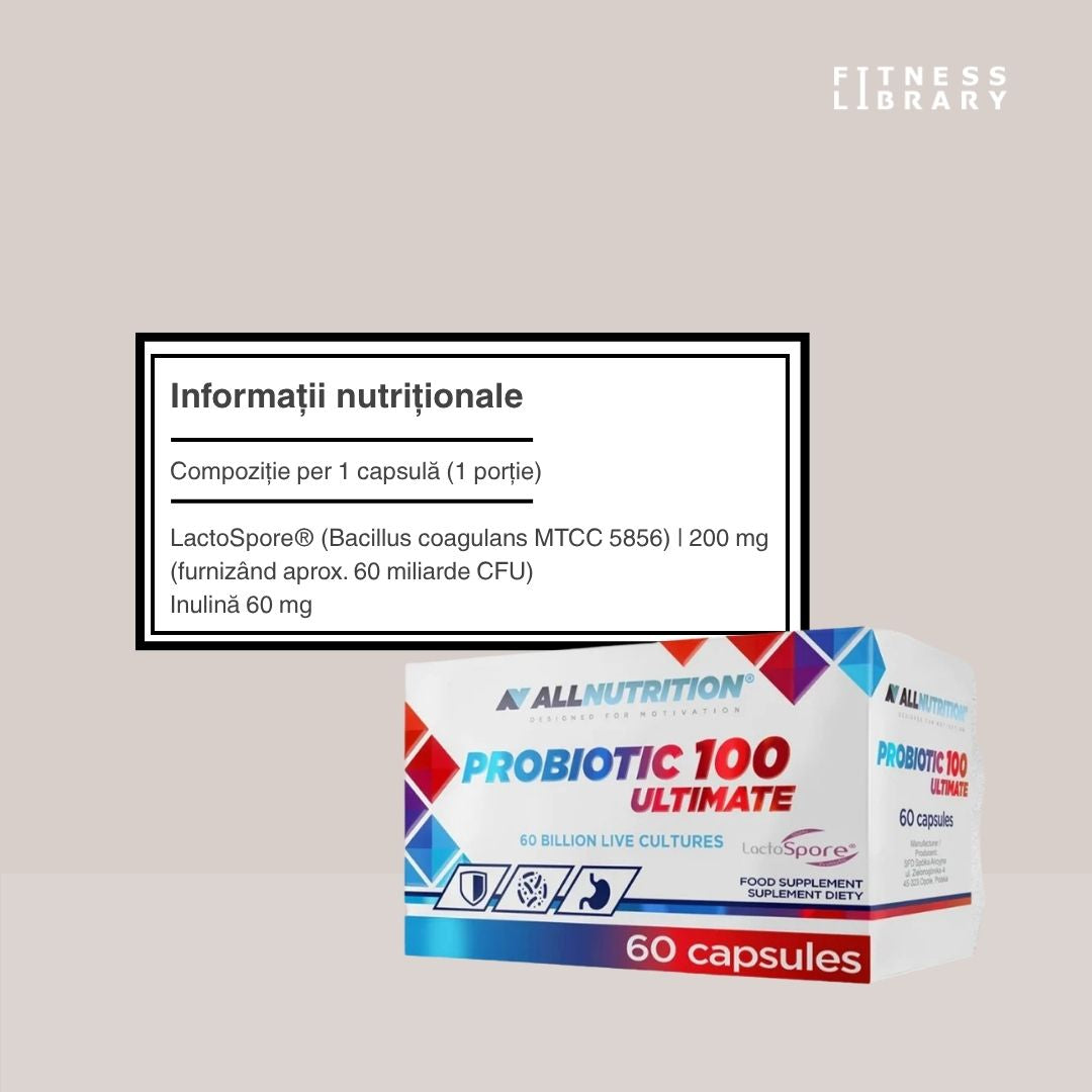 Probiotic 100 Ultimate: Digestie echilibrată, energie vibrantă.