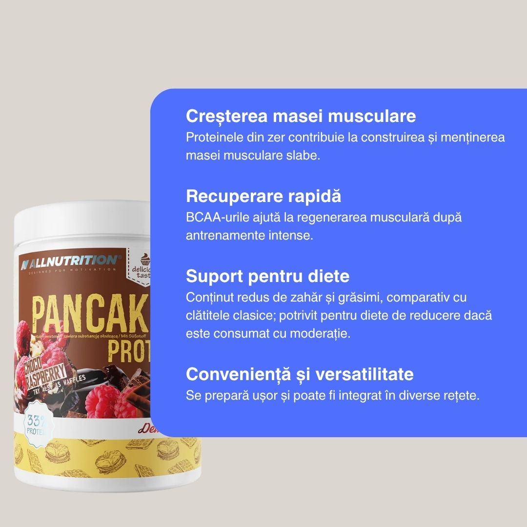 Clătite proteice ALLNUTRITION: Energie și nutrienți pentru o zi plină de performanță.