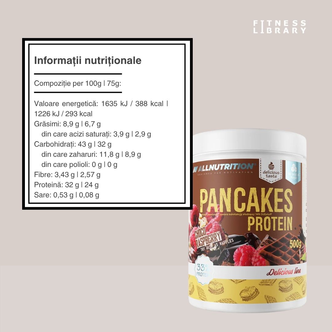 Clătite proteice ALLNUTRITION: Mic dejun delicios, bogat în proteine, pentru energie și rezultate fitness.